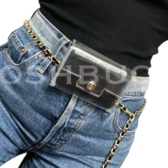 Chanel Makeup Clear Mini Belt Bag Transparent PVC Pouch Bum Bag Rare ~ NEW!! - Picture 12 of 14